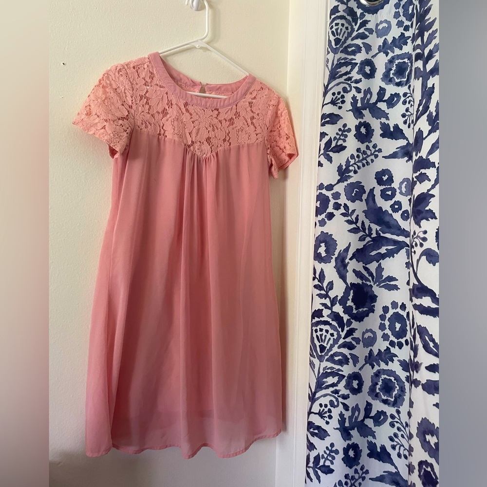 Pink lacy dress, size small
